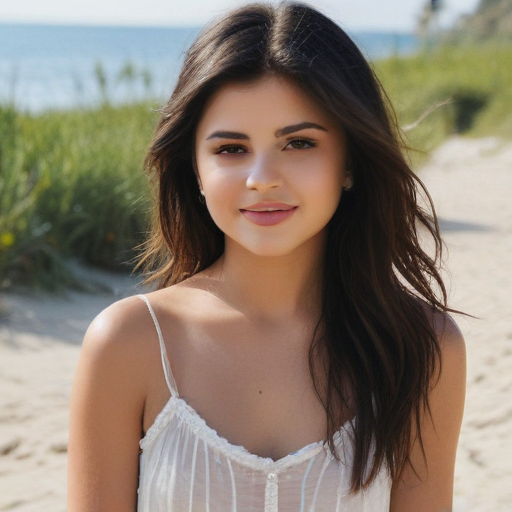 selena gomez in the beach