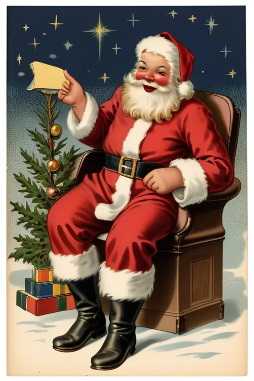 free vintage santa images