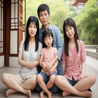 free use asian family
