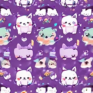 kawaii cute purple wallpaper
