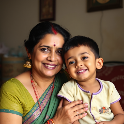 indian mom and son
