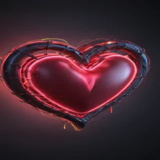 neon heart png