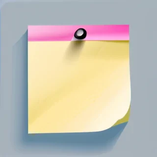 sticky note with transparent background