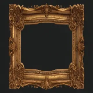 golden frame png transparent