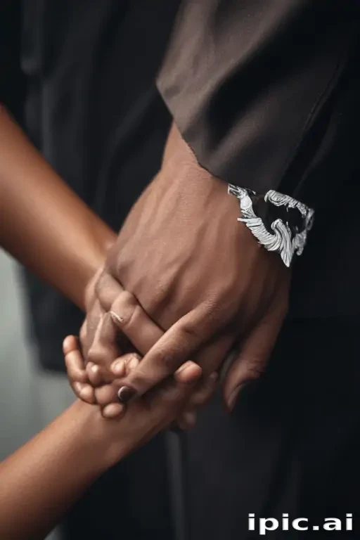 black couple holding hands