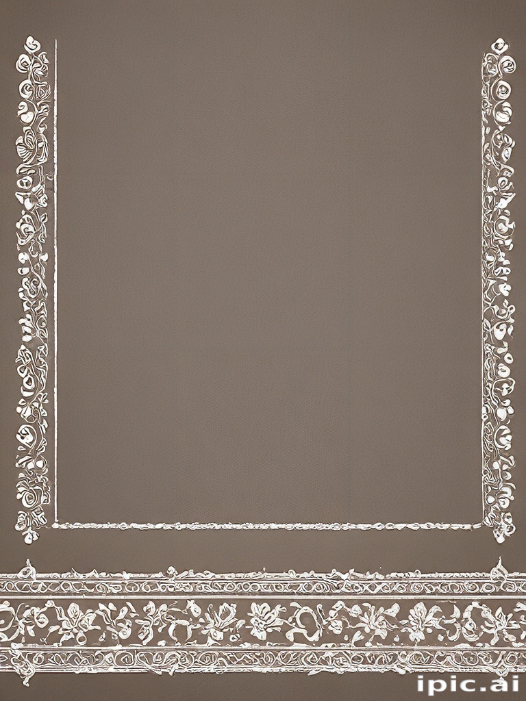 Elegant Floral Border Design Featuring Intricate Patterns and Soft Colors