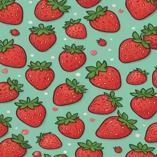 cute strawberry background