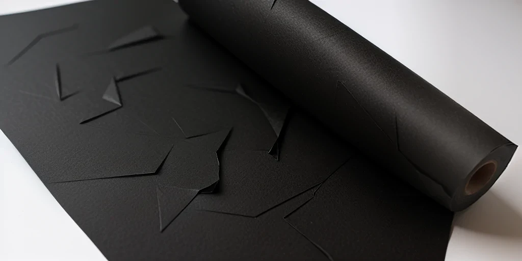 crumpled black paper