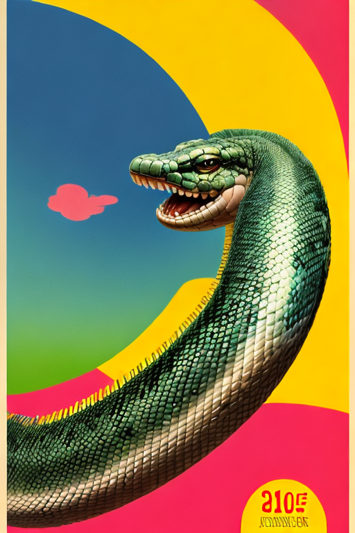 a disney poster for a movie title snek, and on the poster is a picture ...