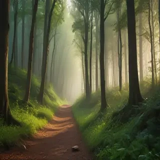 beautiful magical forest background