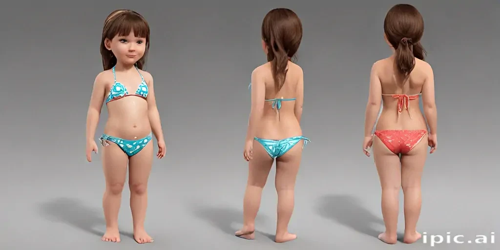 little girl in bikini ai
