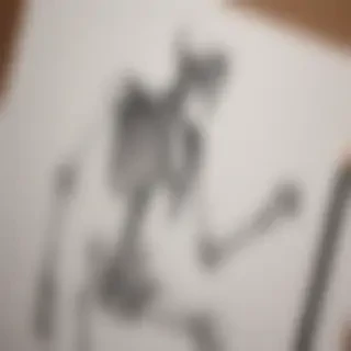 creative skeleton drawing art