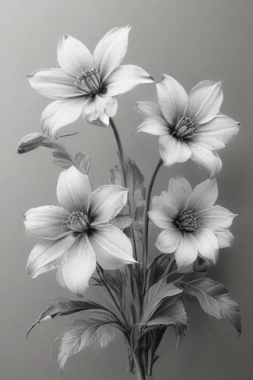 flower drawings pencil