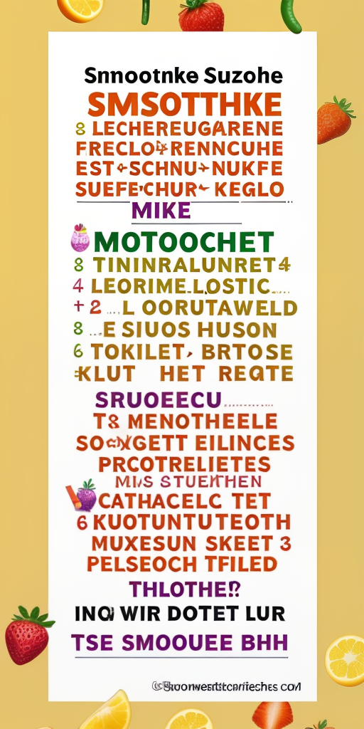 make a smoothie word search