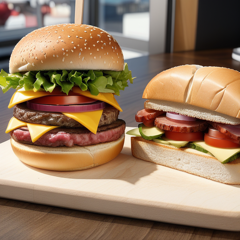 difference between burger and sandwich