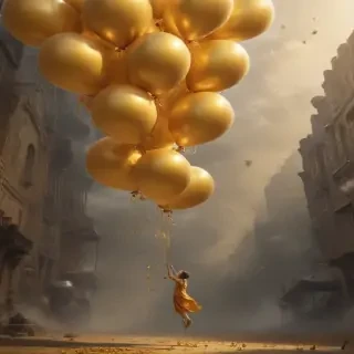 golden balloons