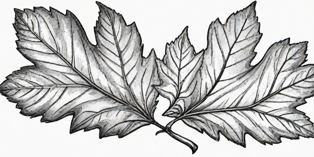 black and white clipart leaf