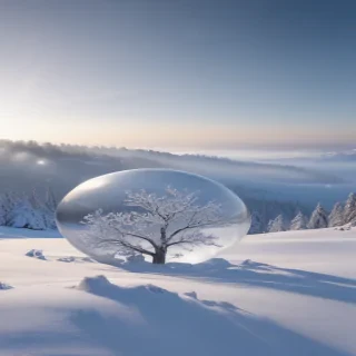 transparent snow