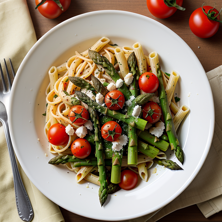pasta with asparagus and tomatoes