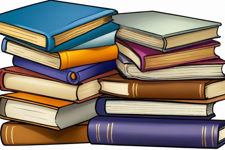 books stacked clipart