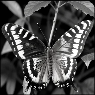 butterfly png black and white