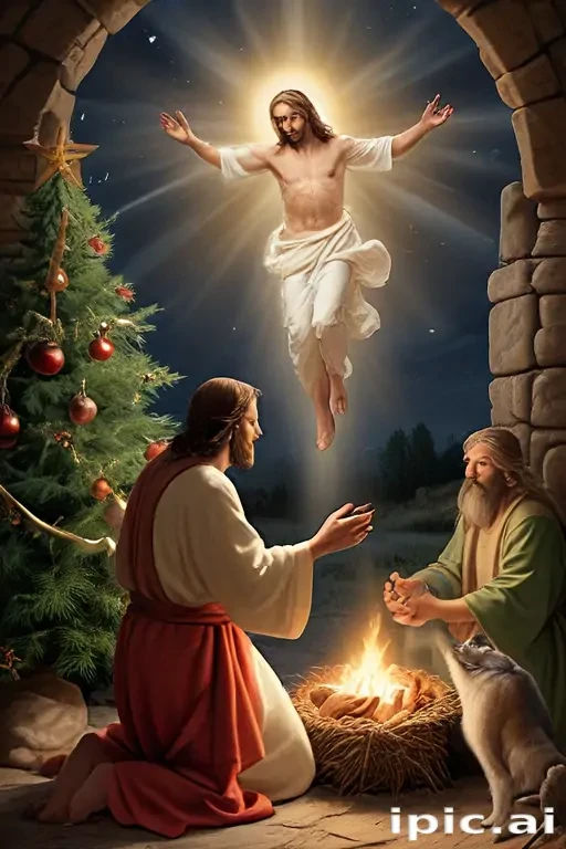 jesus at christmas images