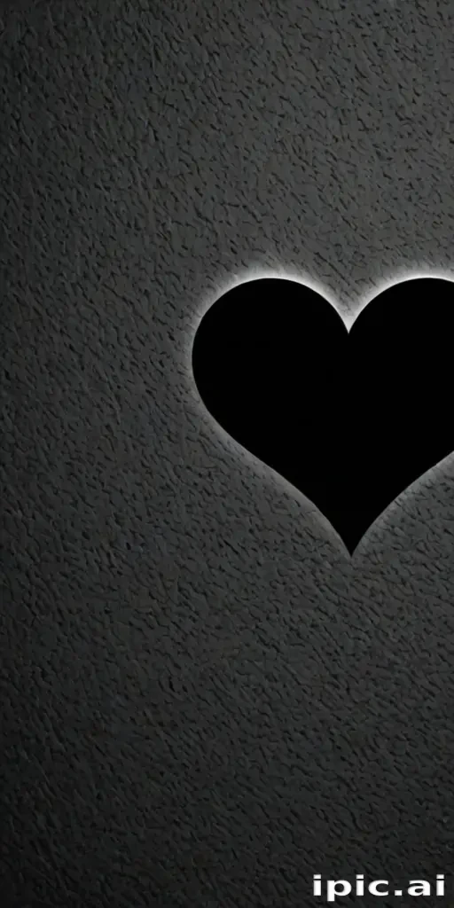 black wallpaper heart