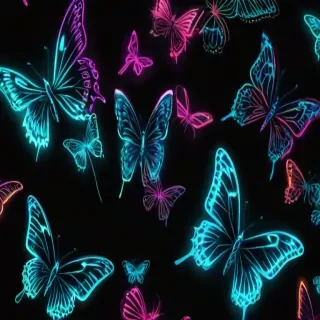 neon butterfly wallpaper