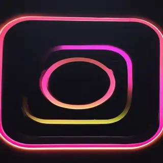 neon instagram logo
