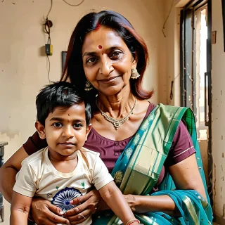 indian mom and son