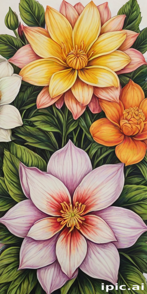 flower color drawings
