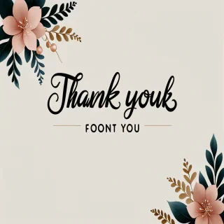 thank you font