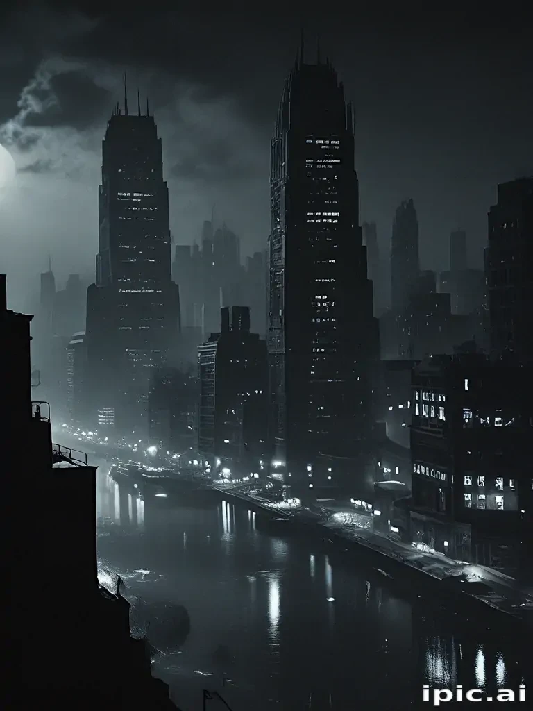 dark city background