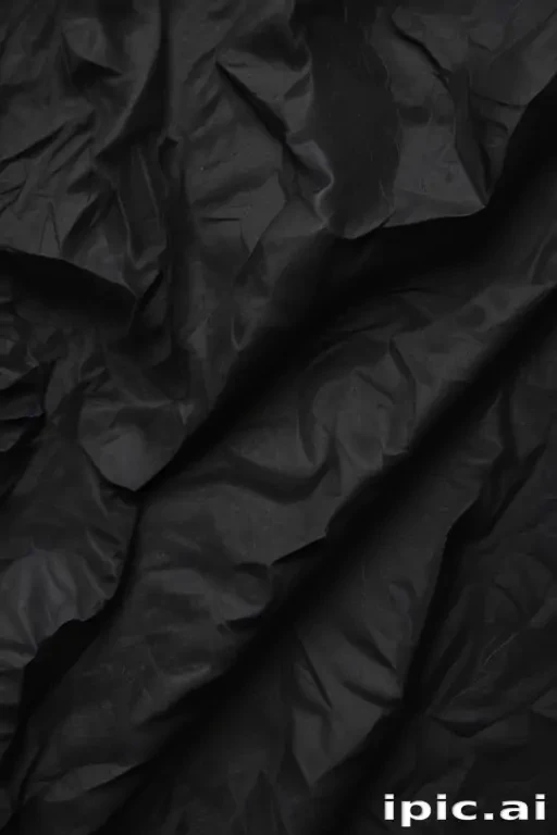 crinkled black paper
