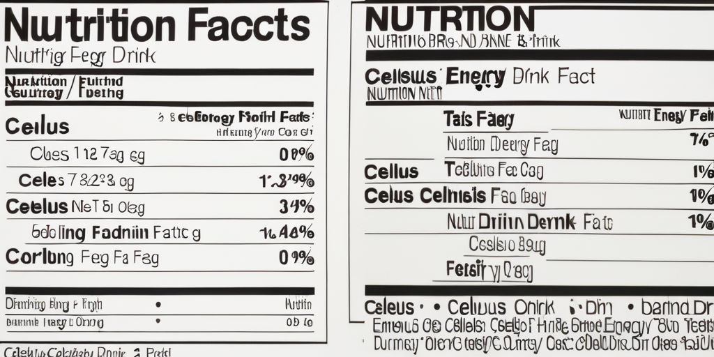 celsius energy drink nutrition facts