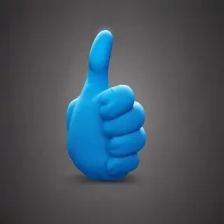 blue thumbs up emoji
