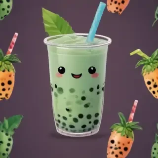 cute boba tea wallpapers