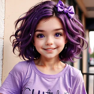 cute and purple