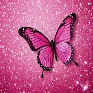 glitter pink butterfly wallpaper