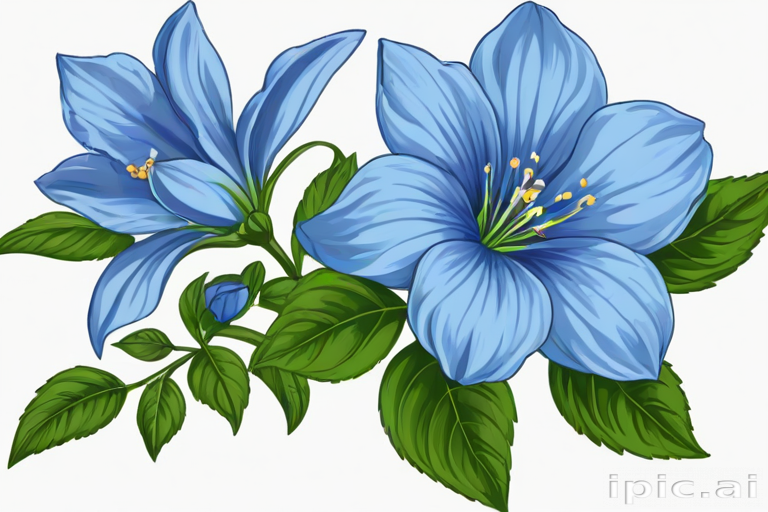 blue flower clip art