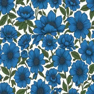 blue flowers clipart