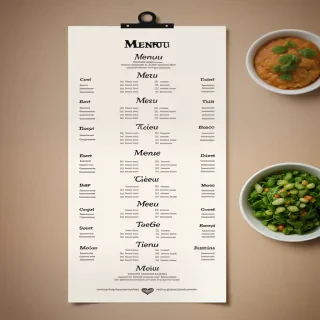 menu mockup free