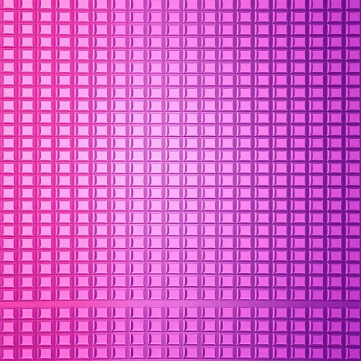 Create a high-resolution abstract background pattern featuring small square tiles in varying shades of pink and purple, using a Canon EOS 5D Mark IV, 50mm lens, f/8 aperture, ISO 100, and a soft focus style for a smooth gradient effect.