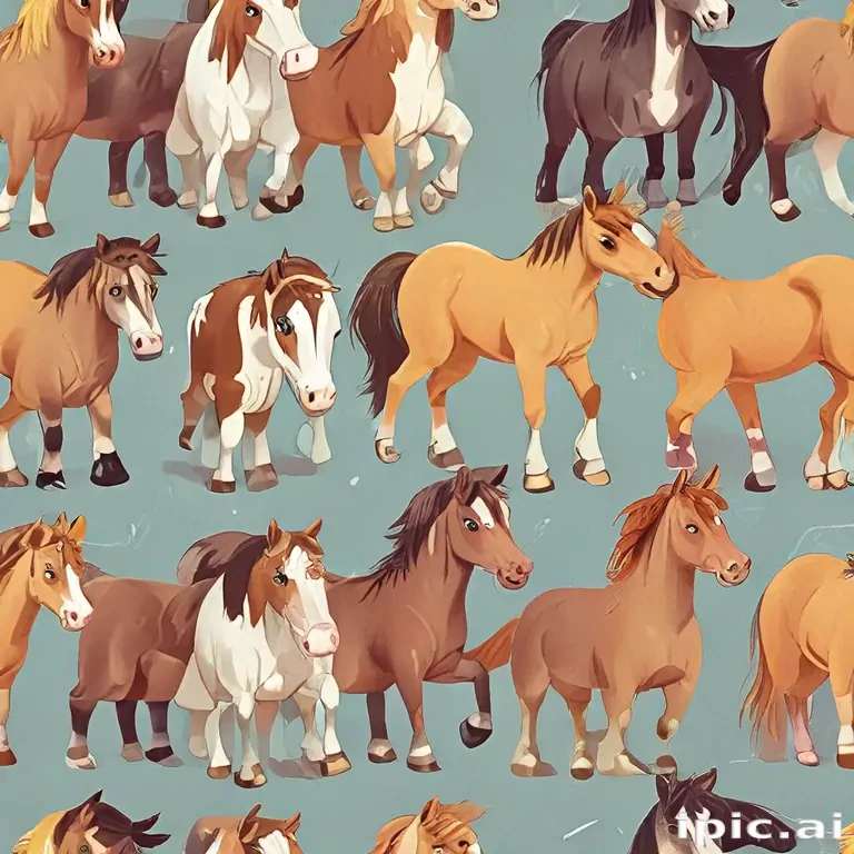cartoon horses