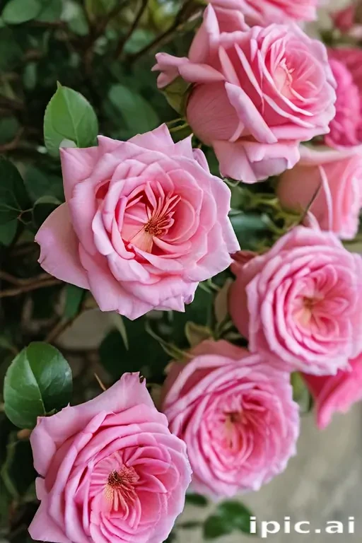 roses in background