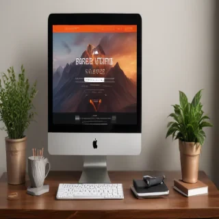 computer website mockup