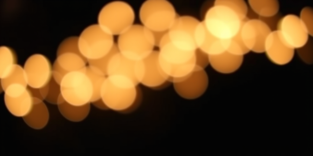 Generate a blurred bokeh effect with soft, circular light spots in varying sizes on a black background, using a DSLR camera set to aperture f/1.8, ISO 200, shutter speed 1/60s, in portrait mode for depth, with a 50mm lens.