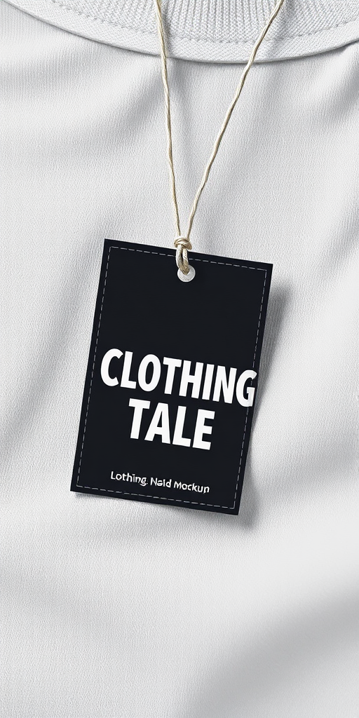 clothing tag mockup