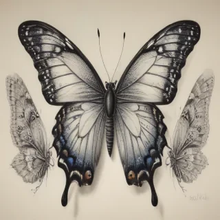drawing butterflies