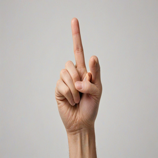 middle finger transparent